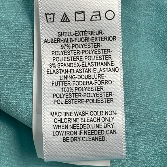 New Dress the Population Iris Dress Tranquil Blue Hourglass Slit Leg Sz XXL - Picture 13 of 14